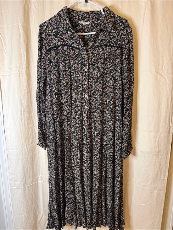 easel Dresses & Skirts - easel Black Floral Maxi Dress with Pink and Cream Accents